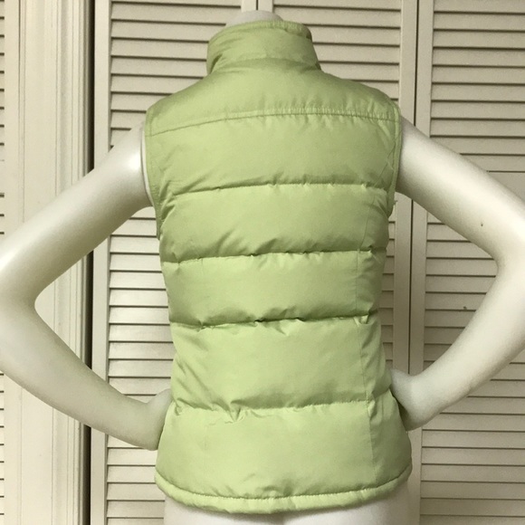 Ann Taylor LOFT lime green puffer vest - Picture 3 of 5